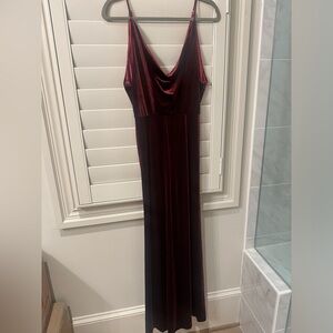 Jenny Yoo Rich Red Velvet Dress